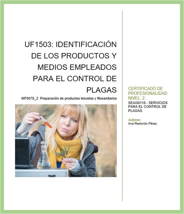 Identificación de los productos y medios empleados para el control de plagas